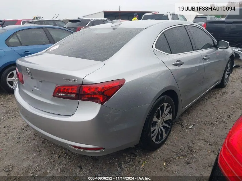 2017 Acura Tlx VIN: 19UUB1F33HA010094 Lot: 40836252