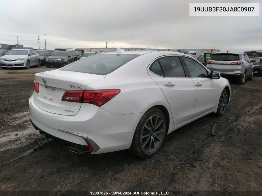 2018 Acura Tlx VIN: 19UUB3F30JA800907 Lot: 12087826