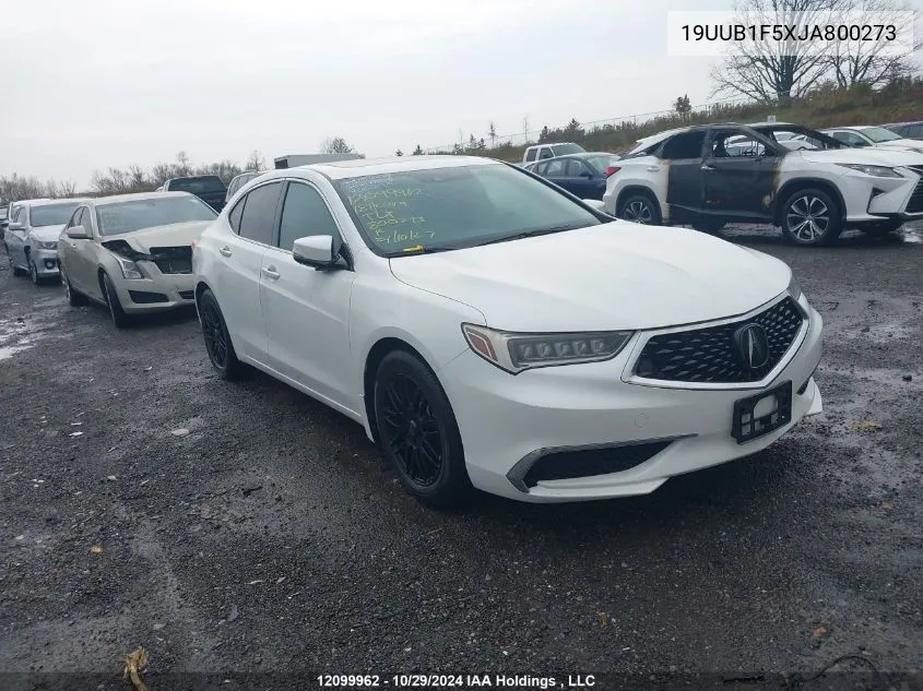 2018 Acura Tlx VIN: 19UUB1F5XJA800273 Lot: 12099962