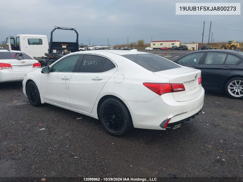 2018 Acura Tlx VIN: 19UUB1F5XJA800273 Lot: 12099962