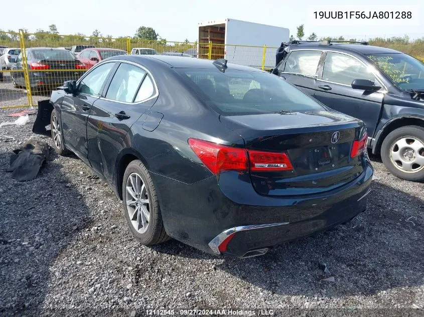 2018 Acura Tlx Tech VIN: 19UUB1F56JA801288 Lot: 12112545