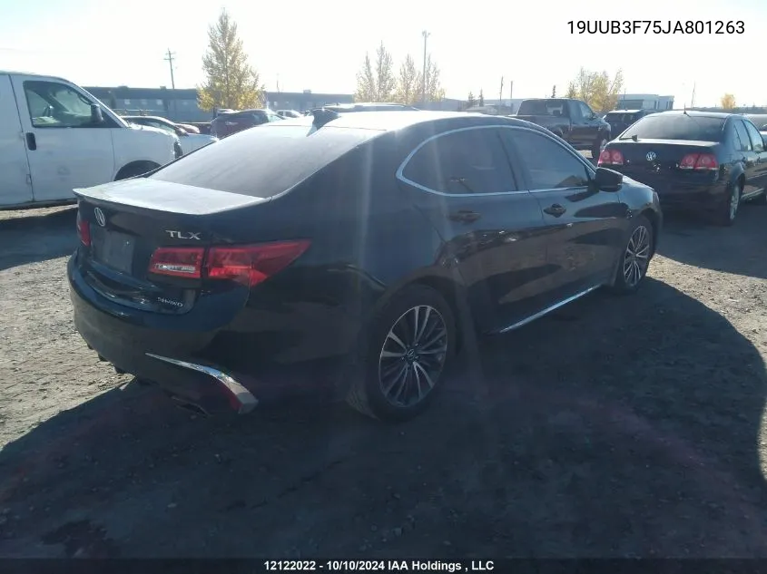 2018 Acura Tlx VIN: 19UUB3F75JA801263 Lot: 12122022