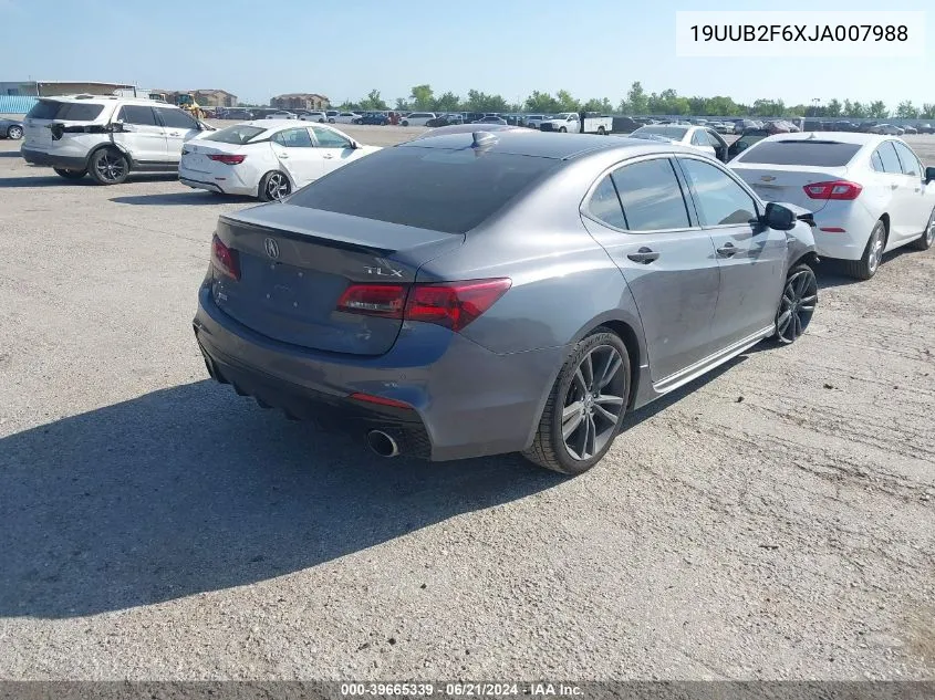 2018 Acura Tlx Tech A-Spec Pkgs VIN: 19UUB2F6XJA007988 Lot: 39665339