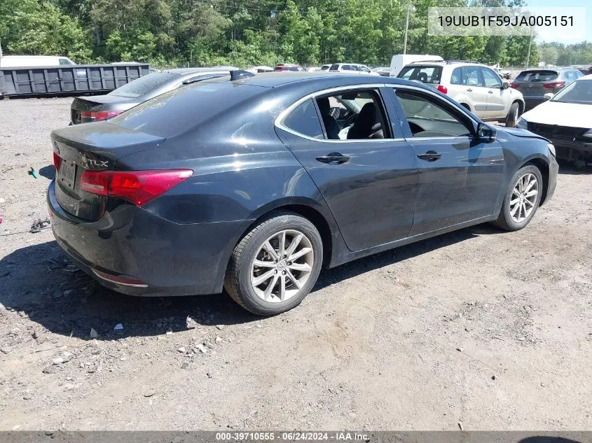 2018 Acura Tlx Tech Pkg VIN: 19UUB1F59JA005151 Lot: 39710555