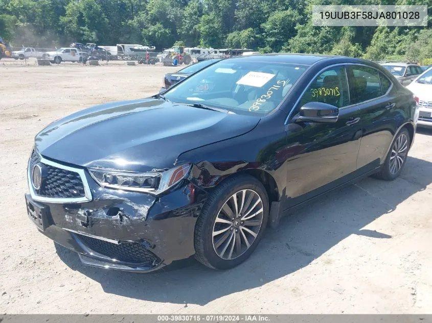 19UUB3F58JA801028 2018 Acura Tlx Tech Pkg