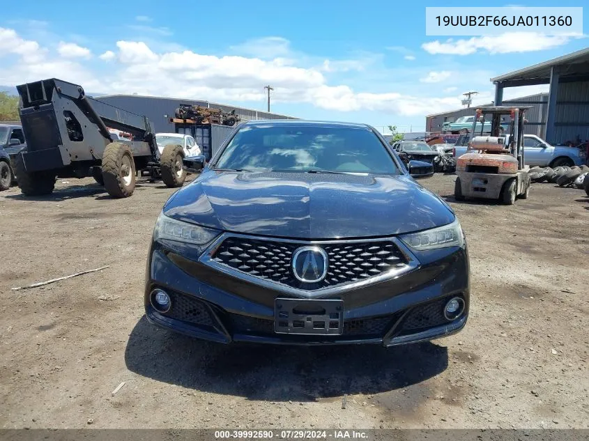 19UUB2F66JA011360 2018 Acura Tlx Tech A-Spec Pkgs