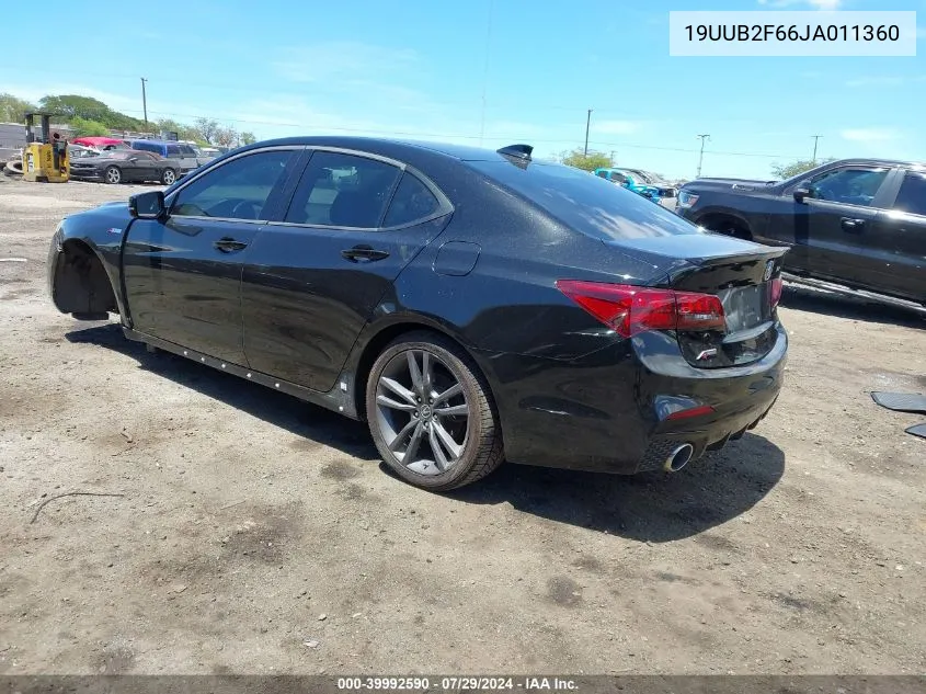 19UUB2F66JA011360 2018 Acura Tlx Tech A-Spec Pkgs