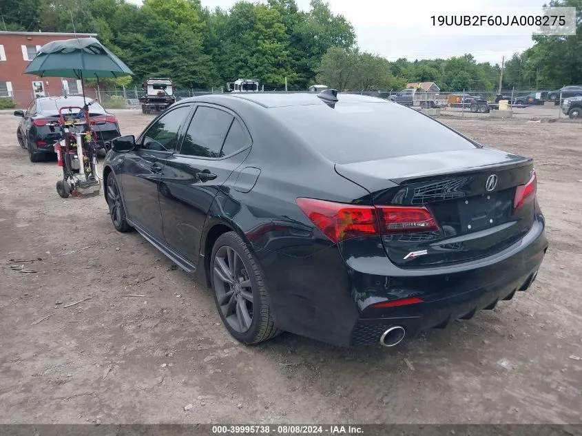 2018 Acura Tlx Tech A-Spec Pkgs VIN: 19UUB2F60JA008275 Lot: 39995738