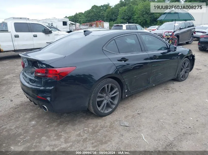 2018 Acura Tlx Tech A-Spec Pkgs VIN: 19UUB2F60JA008275 Lot: 39995738