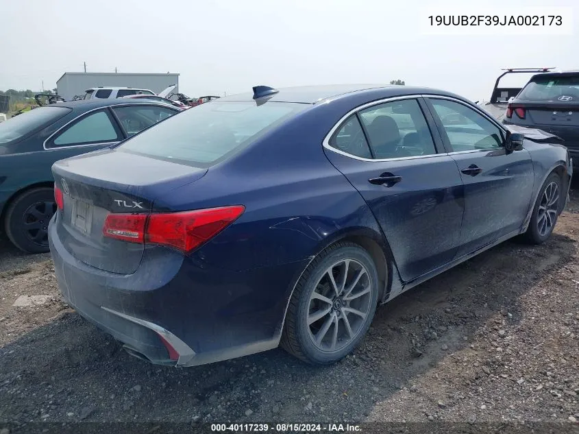 2018 Acura Tlx VIN: 19UUB2F39JA002173 Lot: 40117239