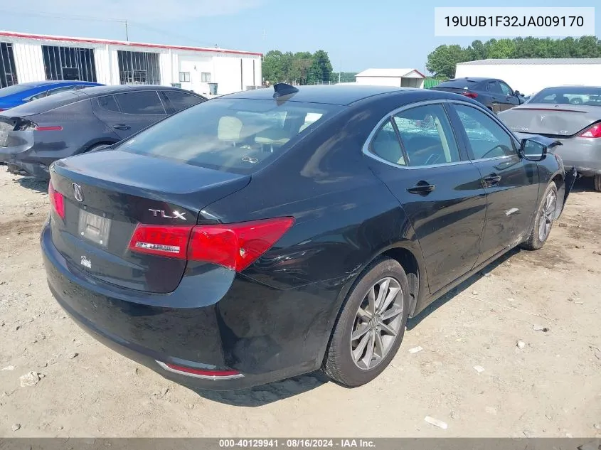 19UUB1F32JA009170 2018 Acura Tlx