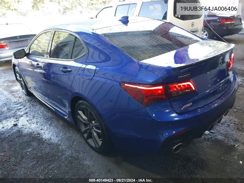 2018 Acura Tlx Tech+A/Tch+Ar VIN: 19UUB3F64JA006406 Lot: 40149423