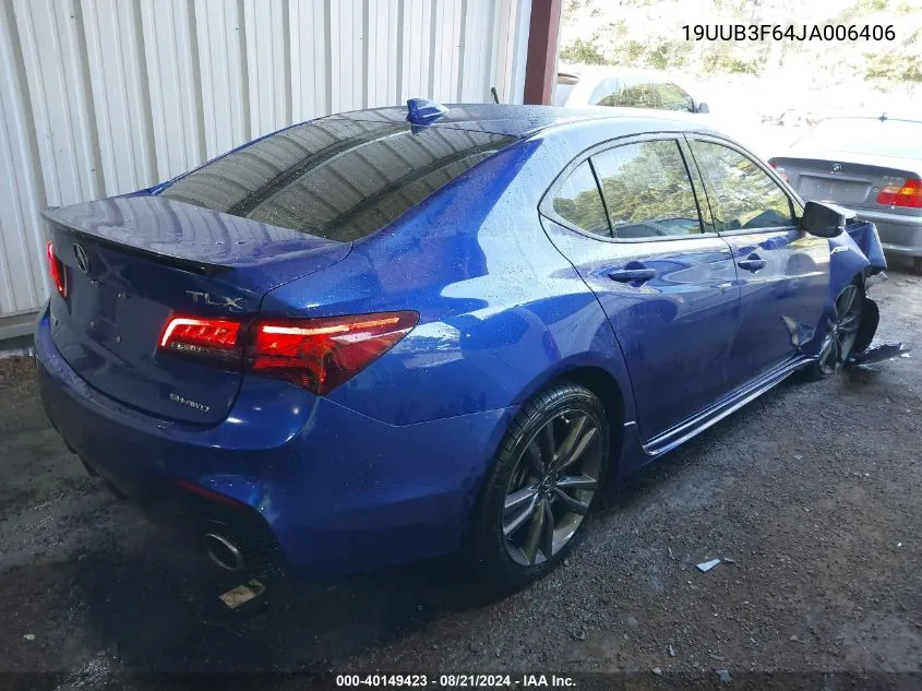 2018 Acura Tlx Tech+A/Tch+Ar VIN: 19UUB3F64JA006406 Lot: 40149423