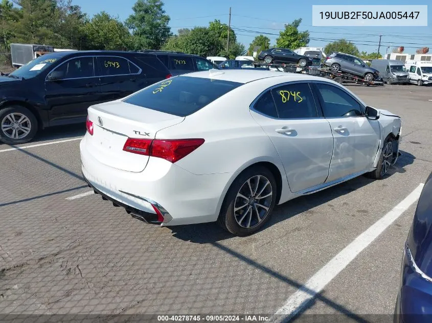 2018 Acura Tlx Tech VIN: 19UUB2F50JA005447 Lot: 40278745