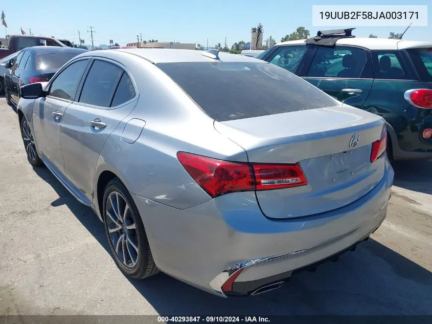 2018 Acura Tlx Tech VIN: 19UUB2F58JA003171 Lot: 40293847