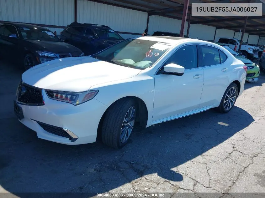 2018 Acura Tlx Tech Pkg VIN: 19UUB2F55JA006027 Lot: 40303883