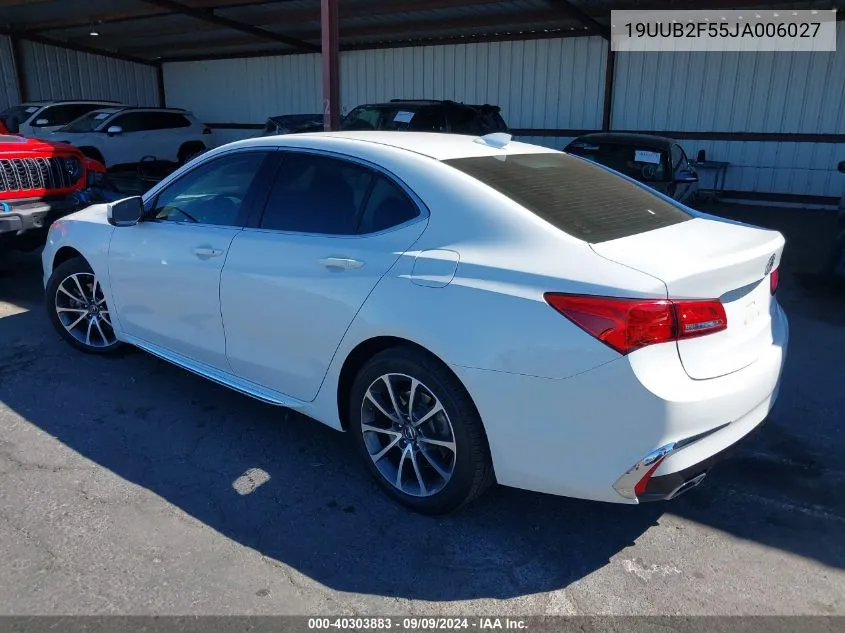 2018 Acura Tlx Tech Pkg VIN: 19UUB2F55JA006027 Lot: 40303883