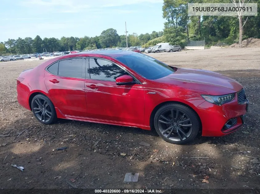 2018 Acura Tlx Tech A-Spec Pkgs VIN: 19UUB2F68JA007911 Lot: 40320600