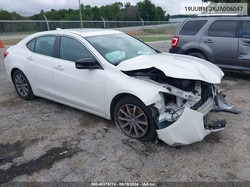 2018 Acura Tlx VIN: 19UUB1F3XJA006047 Lot: 40376774