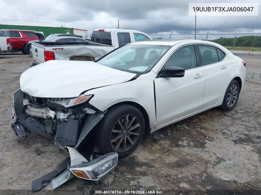 2018 Acura Tlx VIN: 19UUB1F3XJA006047 Lot: 40376774