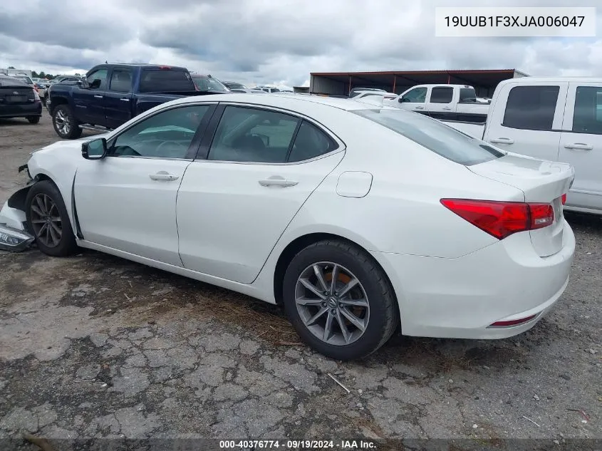 2018 Acura Tlx VIN: 19UUB1F3XJA006047 Lot: 40376774