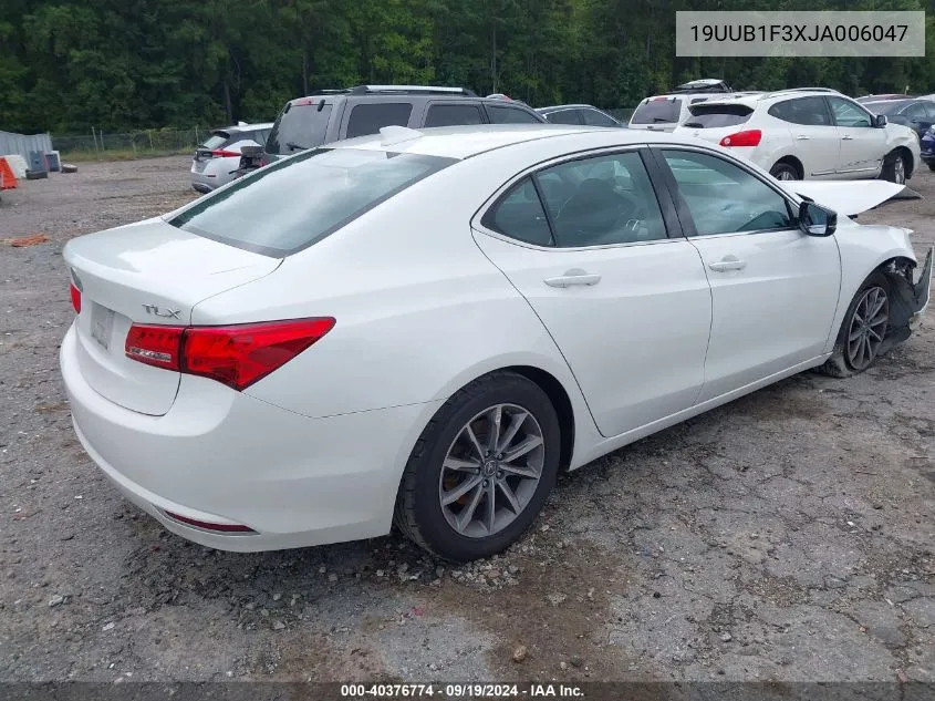 2018 Acura Tlx VIN: 19UUB1F3XJA006047 Lot: 40376774