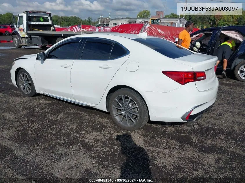 2018 Acura Tlx Tech Pkg VIN: 19UUB3F53JA003097 Lot: 40451340