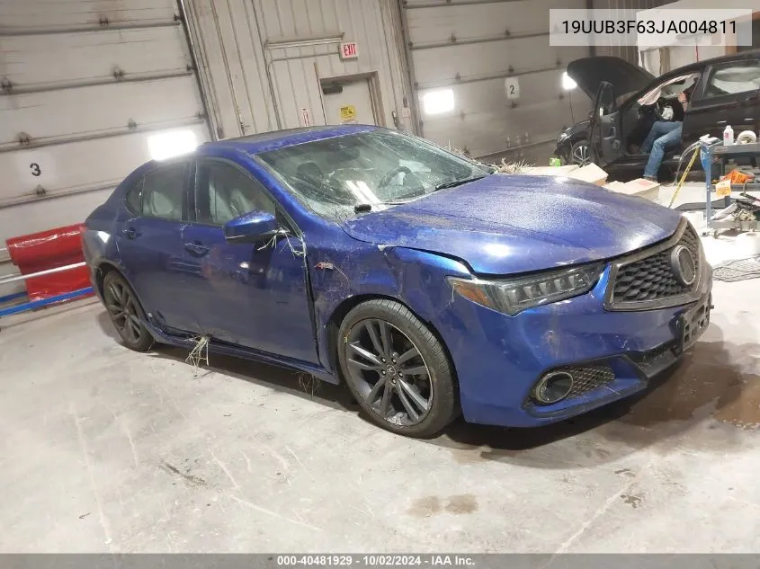 19UUB3F63JA004811 2018 Acura Tlx