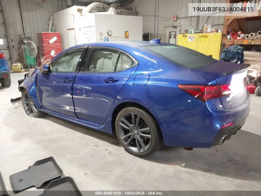 2018 Acura Tlx VIN: 19UUB3F63JA004811 Lot: 40481929