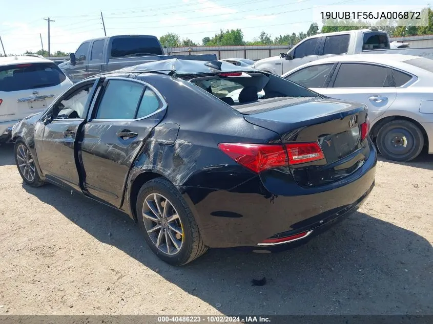 2018 Acura Tlx Tech Pkg VIN: 19UUB1F56JA006872 Lot: 40486223