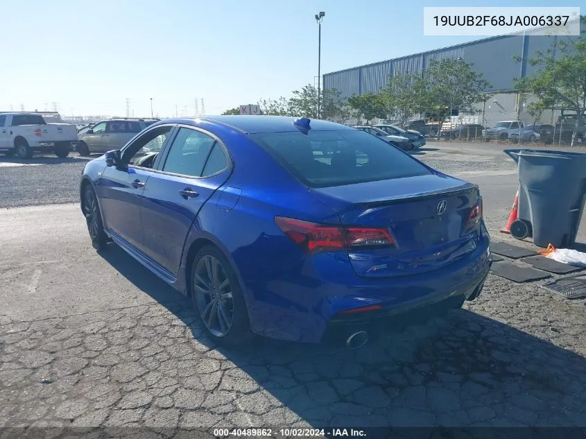 2018 Acura Tlx Tech A-Spec Pkgs VIN: 19UUB2F68JA006337 Lot: 40489862