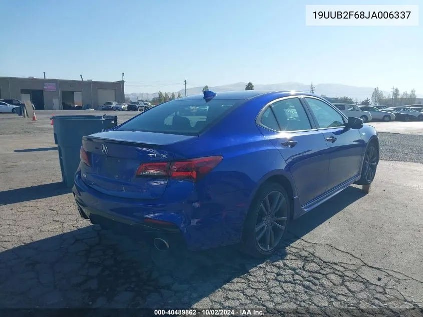 2018 Acura Tlx Tech A-Spec Pkgs VIN: 19UUB2F68JA006337 Lot: 40489862