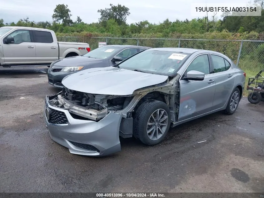 2018 Acura Tlx Tech Pkg VIN: 19UUB1F55JA003154 Lot: 40513096