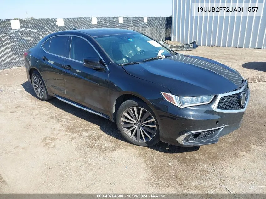 2018 Acura Tlx Advance Pkg VIN: 19UUB2F72JA011557 Lot: 40754580