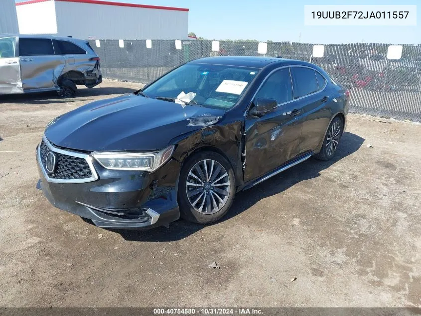 2018 Acura Tlx Advance Pkg VIN: 19UUB2F72JA011557 Lot: 40754580