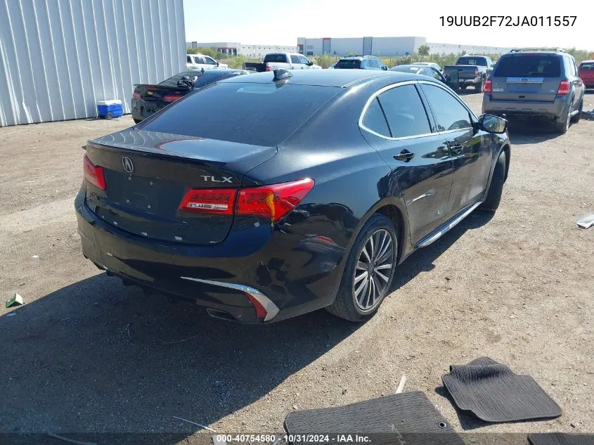 2018 Acura Tlx Advance Pkg VIN: 19UUB2F72JA011557 Lot: 40754580