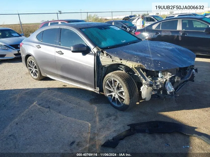 2018 Acura Tlx Tech Pkg VIN: 19UUB2F50JA006632 Lot: 40769116