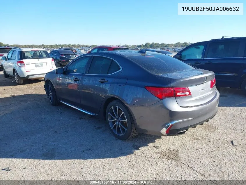 2018 Acura Tlx Tech Pkg VIN: 19UUB2F50JA006632 Lot: 40769116