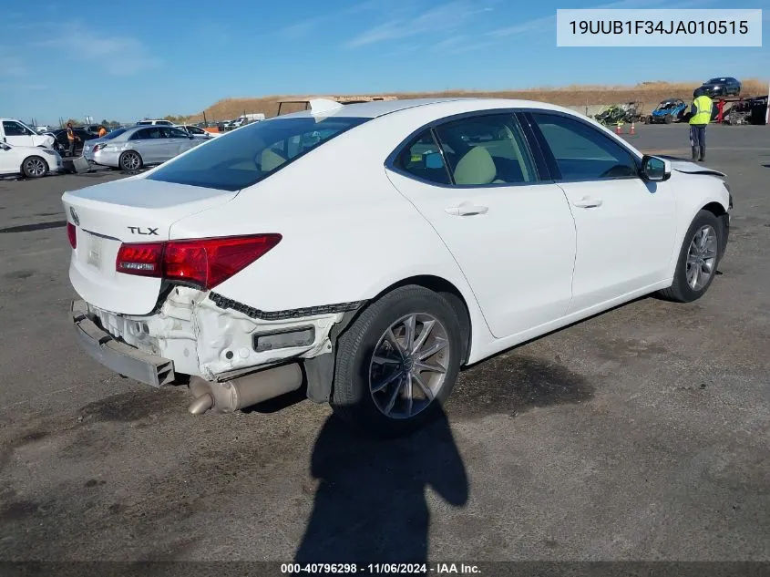 2018 Acura Tlx VIN: 19UUB1F34JA010515 Lot: 40796298