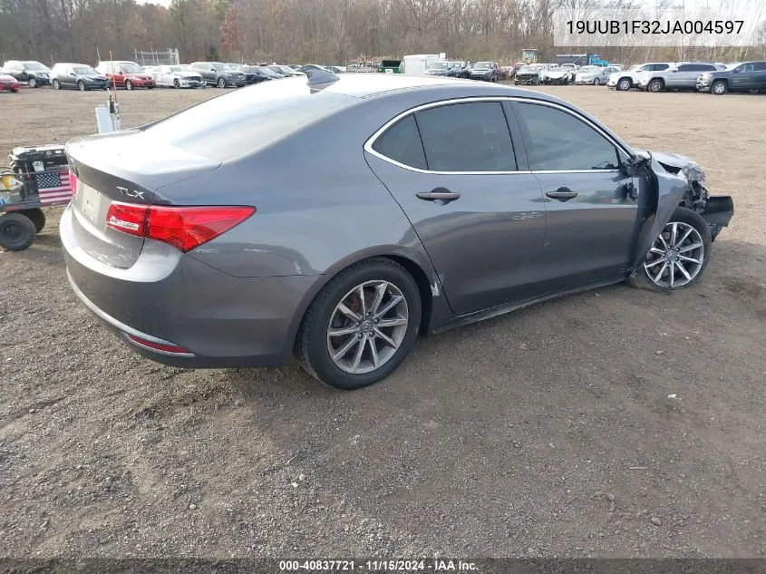 2018 Acura Tlx VIN: 19UUB1F32JA004597 Lot: 40837721