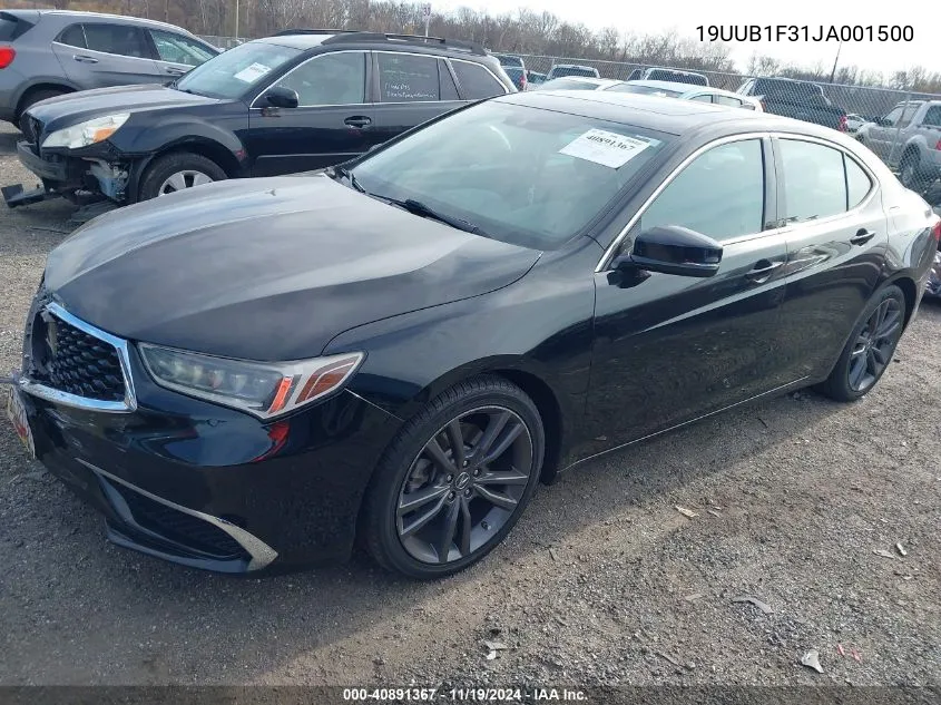 2018 Acura Tlx VIN: 19UUB1F31JA001500 Lot: 40891367