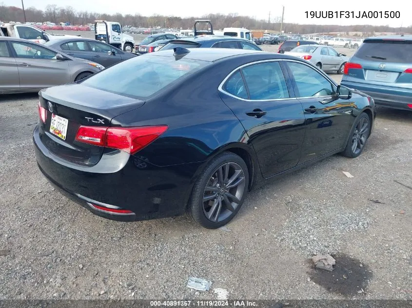 2018 Acura Tlx VIN: 19UUB1F31JA001500 Lot: 40891367