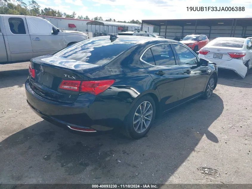 2018 Acura Tlx VIN: 19UUB1F33JA006388 Lot: 40893230