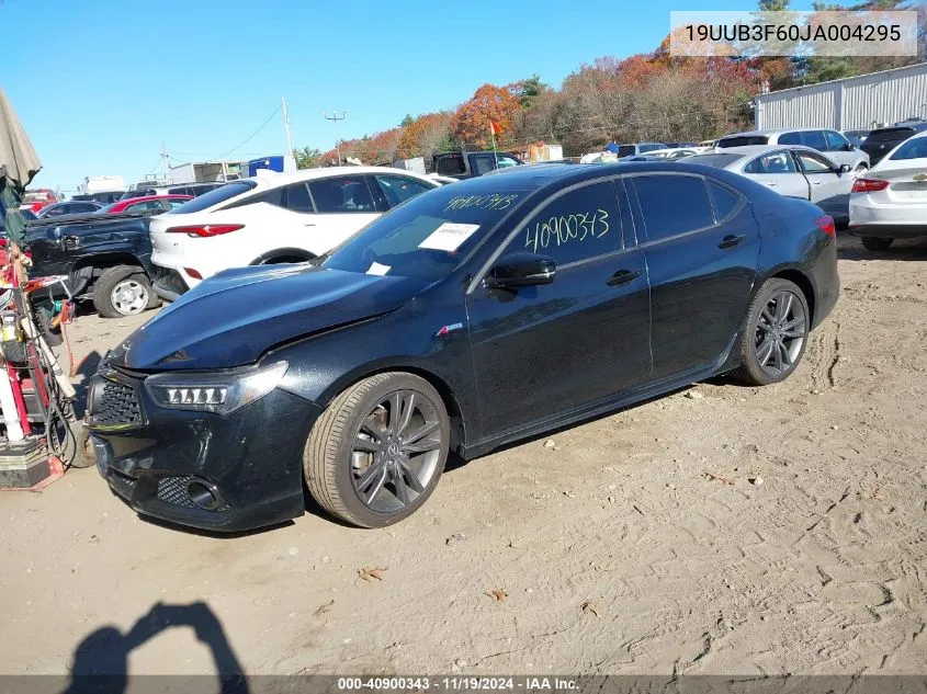 2018 Acura Tlx Tech A-Spec Pkgs VIN: 19UUB3F60JA004295 Lot: 40900343