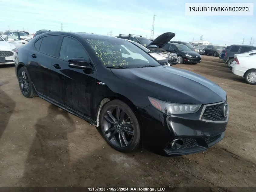 2019 Acura Tlx VIN: 19UUB1F68KA800220 Lot: 12137323