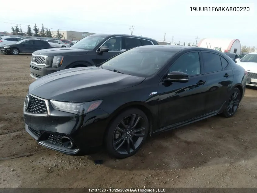 2019 Acura Tlx VIN: 19UUB1F68KA800220 Lot: 12137323