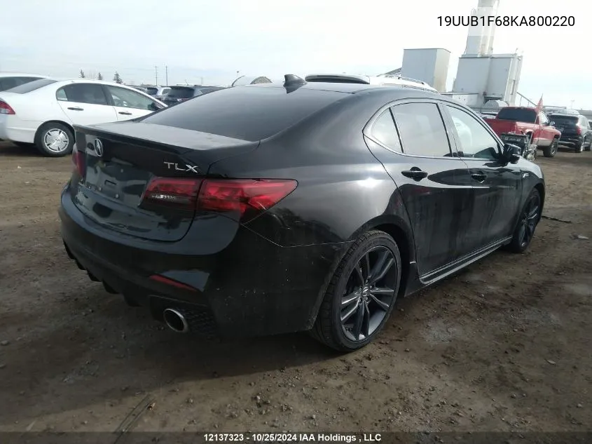 2019 Acura Tlx VIN: 19UUB1F68KA800220 Lot: 12137323