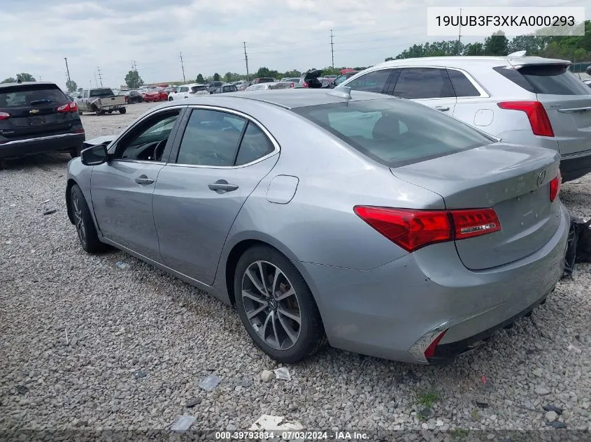 2019 Acura Tlx Standard VIN: 19UUB3F3XKA000293 Lot: 39793834