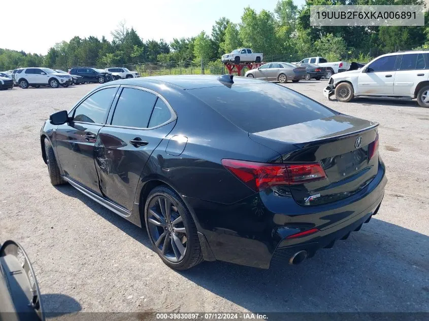 2019 Acura Tlx Tech A-Spec Pkgs VIN: 19UUB2F6XKA006891 Lot: 39830897