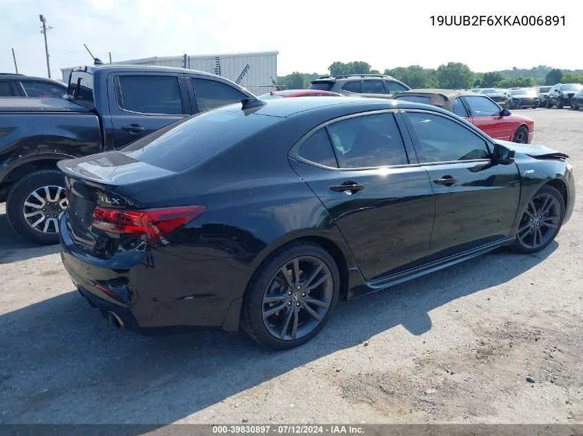 2019 Acura Tlx Tech A-Spec Pkgs VIN: 19UUB2F6XKA006891 Lot: 39830897